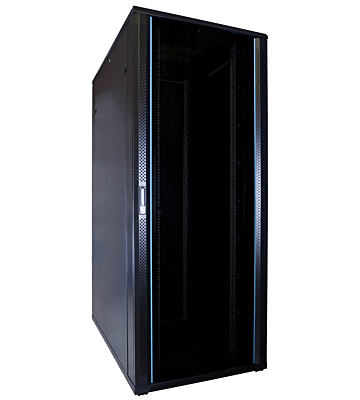 47 HE 19” Serverschrank, mit Glastür (BxTxH) 800x1200x2200mm