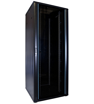 47 HE 19” Serverschrank, mit Glastür (BxTxH) 800 x 800 x 2200mm 