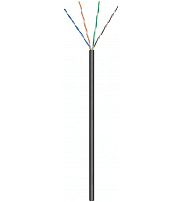 CAT6 U/UTP 50m Outdoor Netzwerkkabel Schwarz CCA