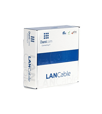 CAT5e U/UTP 50m kabel auf Rolle starr grau CCA