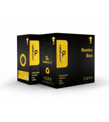 Alfaco Cat5e U/UTP-Kabel auf Rolle starrleiter 305 m grau LSZH – (Eca)