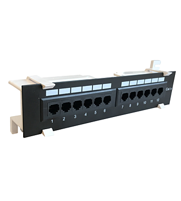 CAT 5e Wand patchpanel, 12-fach UTP