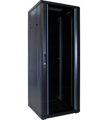 32 HE 19” Serverschrank, mit Glastür (BxTxH) 600 x 600 x 1600mm 