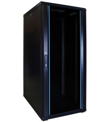 27 HE 19” Serverschrank, mit Glastür (BxTxH) 600 x 800 x 1400mm 