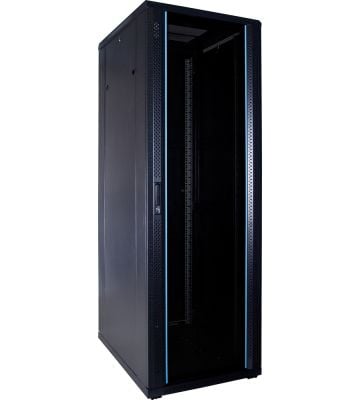37 HE 19” Serverschrank, mit Glastür (BxTxH) 600 x 800 x 1800mm 
