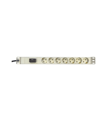 19” Steckdosenleiste - 7 fach - Surge Protection Device - Weiß