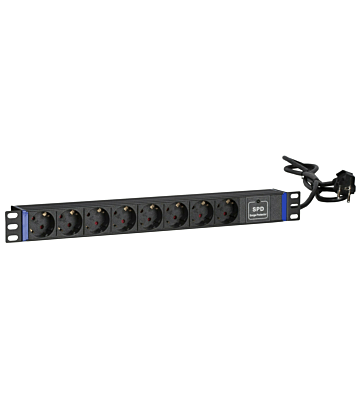 19” Steckdosenleiste - 8 fach - Surge Protection Device