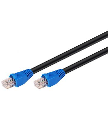 CAT6 Kabel für den Aussenbereich UTP – 10 Meter – Schwarz