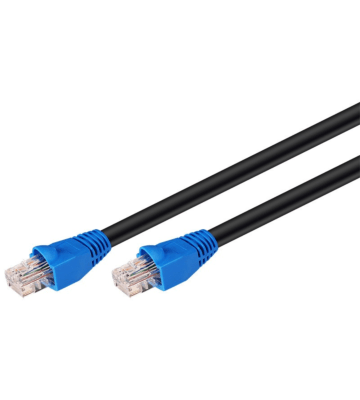 DANICOM CAT6 Kabel für den Aussenbereich UTP – 10 Meter – Schwarz