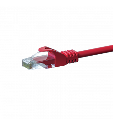 CAT5e Netzwerkkabel, U/UTP, 0,25 Meter, Rot, 100% Kupfer
