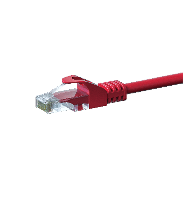 CAT5e Netzwerkkabel, U/UTP, 0.50 meter, Rot, 100% Kupfer