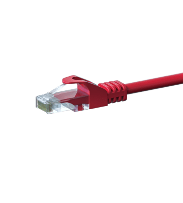 CAT5e Netzwerkkabel, U/UTP, 2 meter, Rot, 100% Kupfer