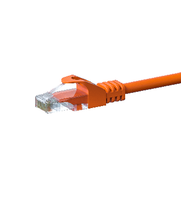 CAT5e Netzwerkkabel, U/UTP, 1 meter, Orange, 100% Kupfer