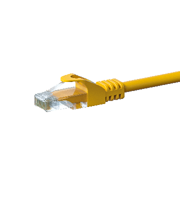 CAT5e Netzwerkkabel, U/UTP, 1 meter, Gelb, 100% Kupfer