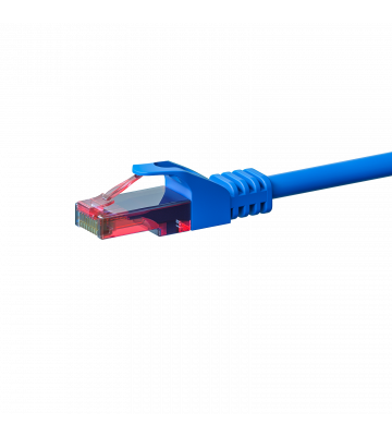 CAT6 Netzwerkkabel, U/UTP, 0,25 Meter, Blau, 100% Kupfer