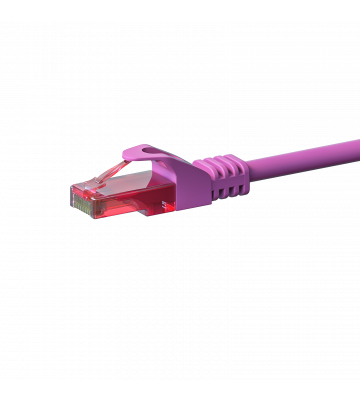 CAT6 Netzwerkkabel, U/UTP, 0.25 meter, Rosa, 100% Kupfer