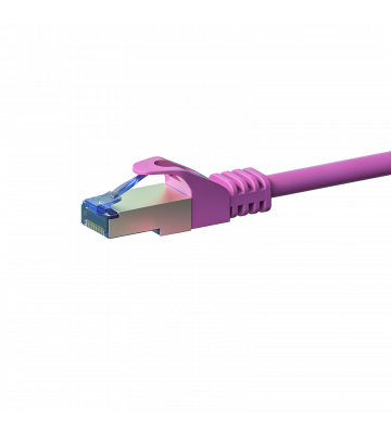 CAT 6a Netzwerkkabel LSOH - S/FTP - 0,25 Meter - Rosa