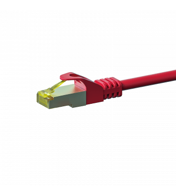 RJ45 Netzwerkkabel S/FTP (PiMF), mit CAT 7 Rohkabel, Rot, 7,50m