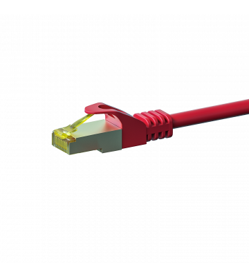 RJ45 Netzwerkkabel S/FTP (PiMF), mit CAT 7 Rohkabel, Rot, 15m