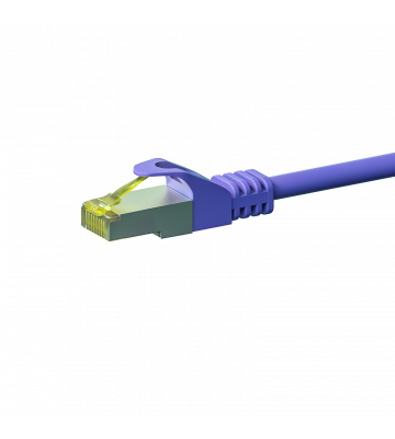 RJ45 Netzwerkkabel S/FTP (PiMF), mit CAT 7 Rohkabel, Violett, 0,25m