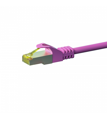 RJ45 Netzwerkkabel S/FTP (PiMF), mit CAT 7 Rohkabel, Rosa, 0,25m