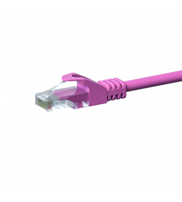 CAT 5e Netzwerkkabel U/UTP – 3 Meter -  Rosa - CCA