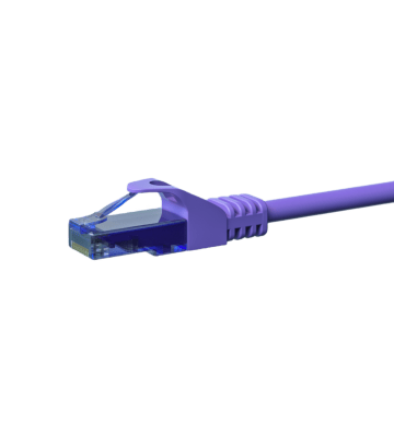 CAT6a Netzwerkkabel 100% Kupfer - U/UTP - 0,15 Meter - Violett