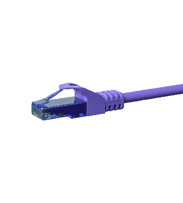 CAT6a Netzwerkkabel 100% Kupfer - U/UTP - 1 Meter - Violett