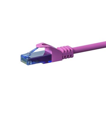 CAT6a Netzwerkkabel 100% Kupfer - U/UTP - 0,15 Meter - Rosa