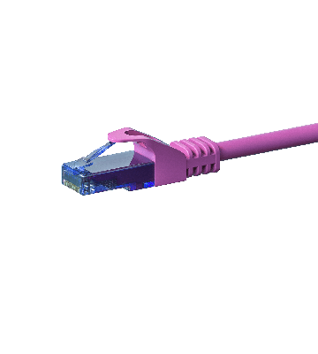 CAT6a Netzwerkkabel 100% Kupfer - U/UTP - 1 Meter - Rosa