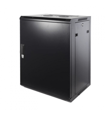 15 HE Serverschrank, Wandgehäuse, mit Metalltür (BxTxH) 600 x 450 x 770mm