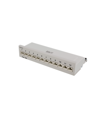 Cat6a UTP 90º 10 Zoll 12 Ports RJ45 Wandmontage-Patchpanel
