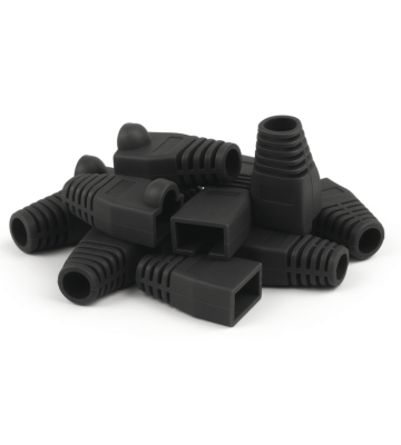 DANICOM RJ45 Kabeltülle Schwarz Groß - 10 Stück