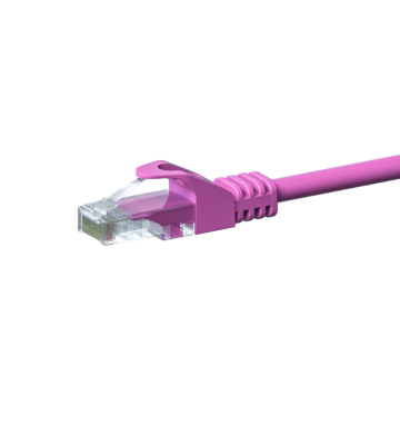 CAT 5e Netzwerkkabel U/UTP – 2 Meter -  Rosa - CCA