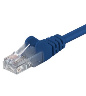CAT 5e Netzwerkkabel U/UTP – 0.50 Meter -  Blau - CCA