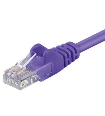 CAT 5e Netzwerkkabel U/UTP – 0.25 Meter -  Violett  - CCA