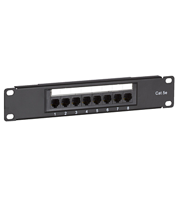 Patchpanel 10”, 8-fach UTP Patchpanel CAT 5e