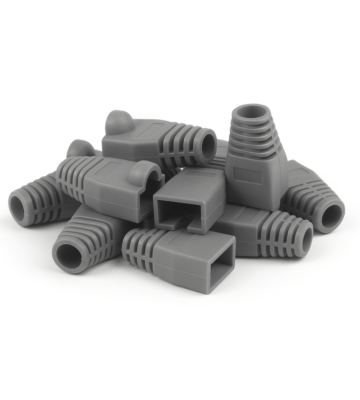 DANICOM RJ45 Kabeltülle Grau Groß - 10 Stück