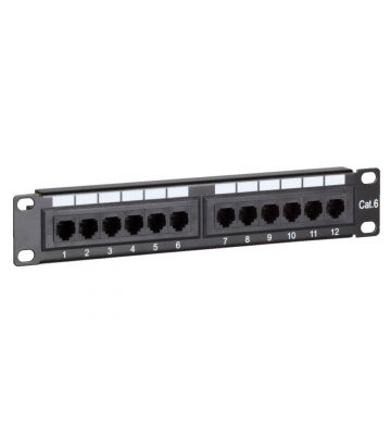 Patchpanel 10”, 12-fach UTP Patchpanel CAT 6
