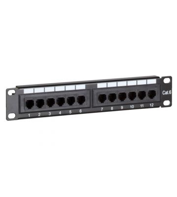 Patchpanel 10”, 12-fach UTP Patchpanel CAT 6