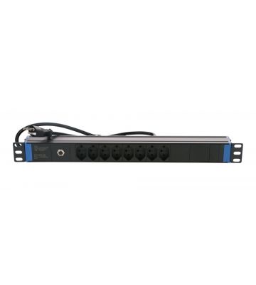 19" Schweizer Steckdosenleiste Surge Protection Device - 8-fach