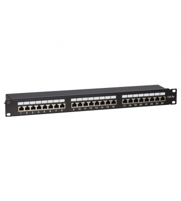 CAT 5e, FTP Netzwerk-Patchpanel, 19”, 24-fach.