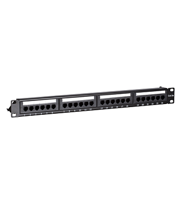 CAT 5e, UTP Netzwerk-Patchpanel, 19”, 24-fach.