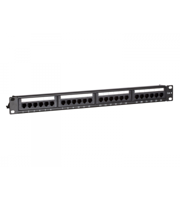 CAT 6, UTP Netzwerk- Patchpanel, 19”, 24-fach. 