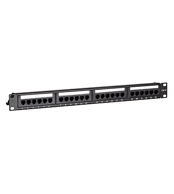 CAT 6, UTP Netzwerk- Patchpanel, 19”, 24-fach.