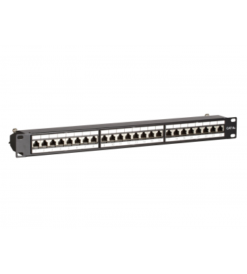 CAT 6a, STP Netzwerk-Patchpanel, 19”, 24-fach. 