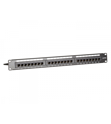 CAT 6a, UTP Netzwerk-Patchpanel, 19”, 24-fach. 