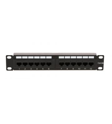 Patchpanel 10”, 12-fach UTP Patchpanel CAT 6a