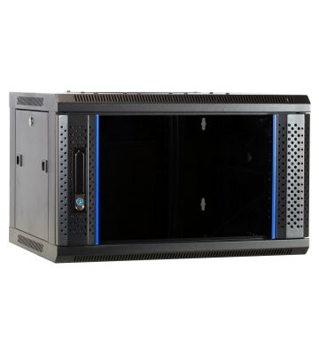 4 HE Serverschrank, Wandgehäuse, mit Glastür (BxTxH) 600 x 600 x 280mm 