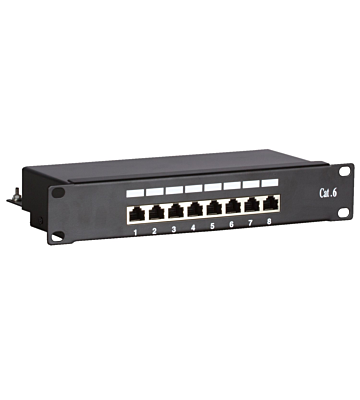 Patchpanel 10”, 8-fach FTP Patchpanel CAT 6